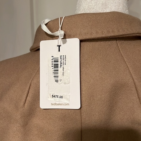 Ted Baker Roses Short Wool Wrap Coat Size 1/4 - Picture 7 of 10